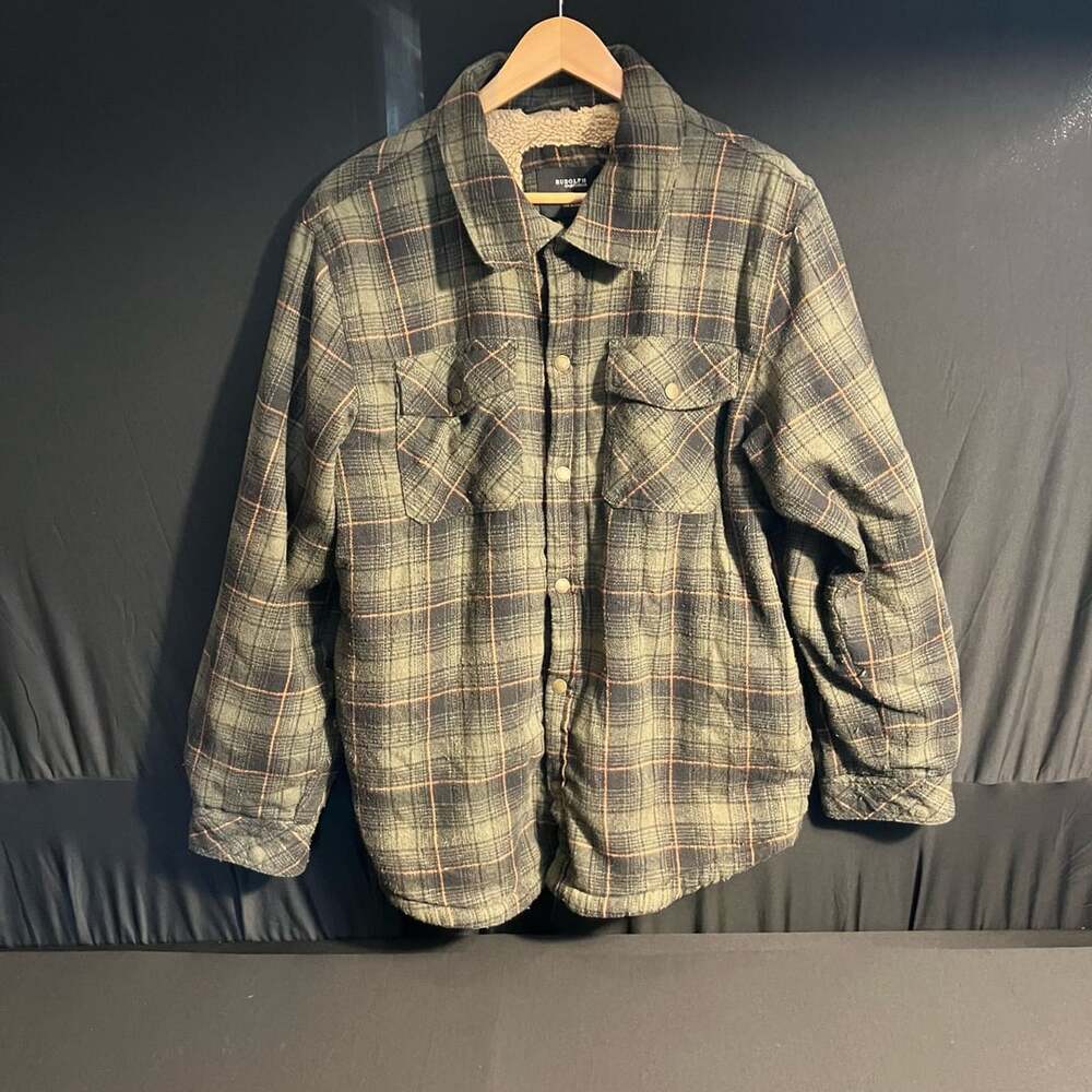 Rudolph Sportswear Plaid Sherpa Lined Shacket XL